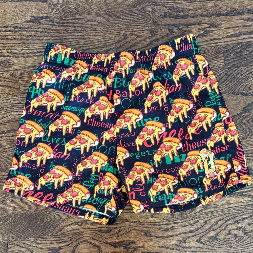 Baseball lifestyle 101 pizza shorts- men's small